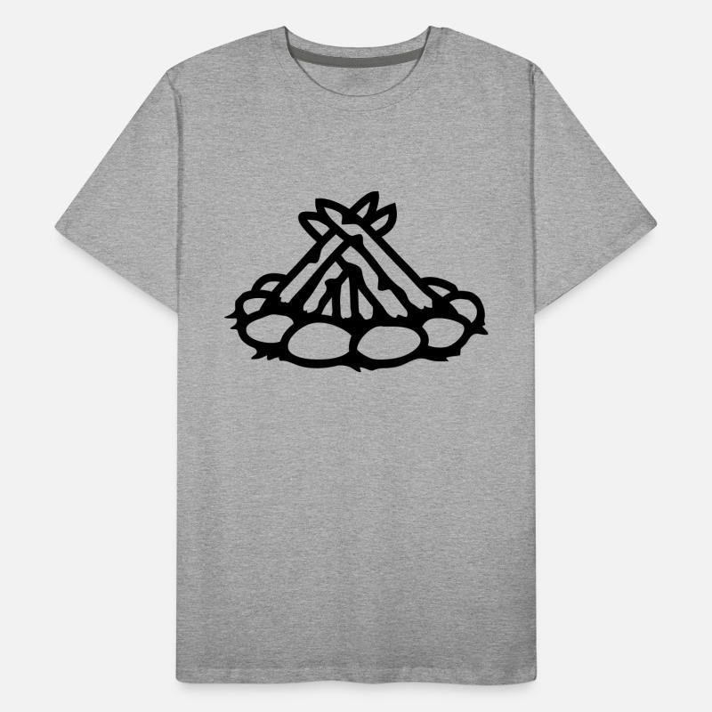 Feu de camp de camping sans feu T-shirt bio Premium Homme