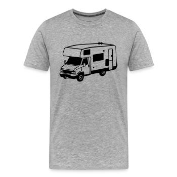 camping car - T-shirt bio Premium Homme - gris chiné - Devant - Damien (186cm)