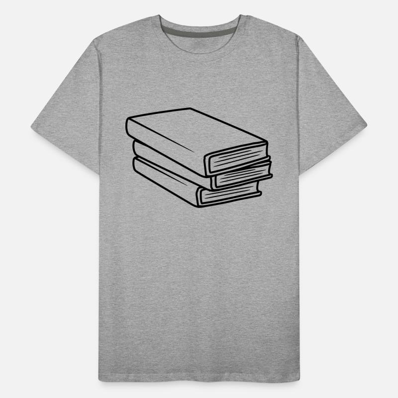 Gestapelte Bücher Comic Design Männer Premium Bio T-Shirt