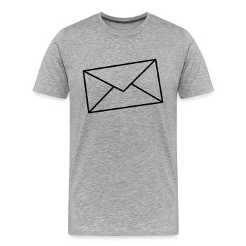 Brief - Männer Premium Bio T-Shirt - Grau meliert - Vorne - Damien (186cm)