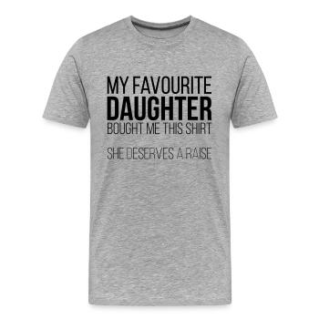 Favorite daughter - Men's Premium Organic T-Shirt - heather grey - Front - Damien (186cm)