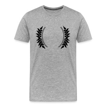 Symbole de couronne - T-shirt bio Premium Homme - gris chiné - Devant - Damien (186cm)