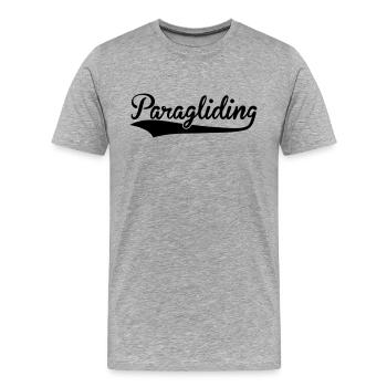 Paragliding Paraglieter Bestseller - Männer Premium Bio T-Shirt - Grau meliert - Vorne - Damien (186cm)