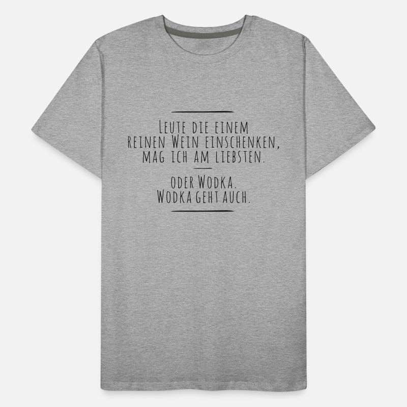 Wein oder Wodka Männer Premium Bio T-Shirt