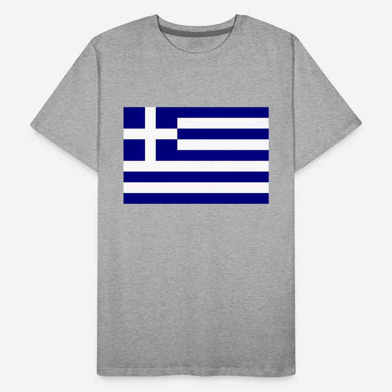 Drapeau de la Grèce T-shirt bio Premium Homme