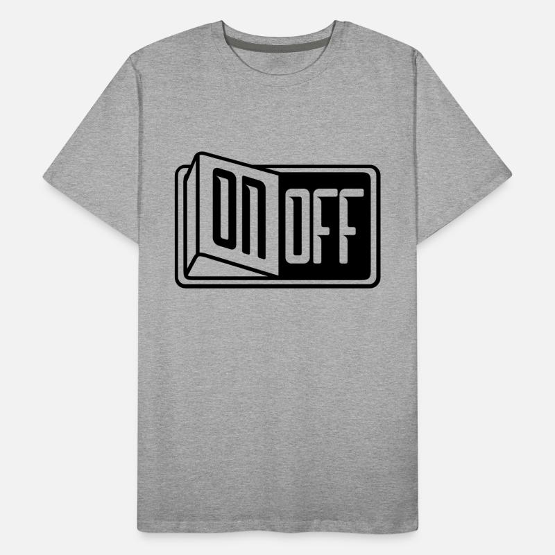 turn off off on switch button switch on Men's Premium Organic T-Shirt