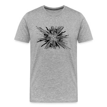 Vector Splash Explosion - T-shirt bio Premium Homme - gris chiné - Devant - Damien (186cm)