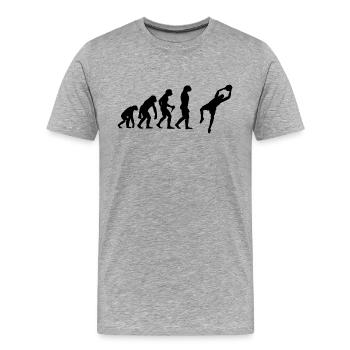 Football Evolution Gardien de but Footballeur Gardien de but Fussb - T-shirt bio Premium Homme - gris chiné - Devant - Damien (186cm)