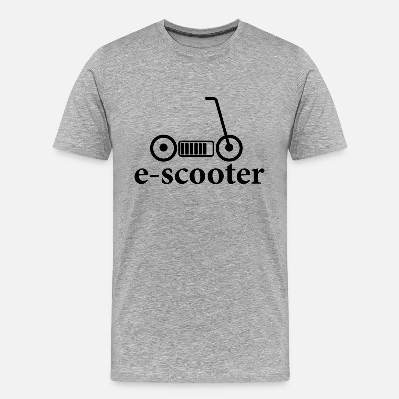 E-Scooter E-Roller Scooter - Männer Premium Bio T-Shirt - Grau meliert