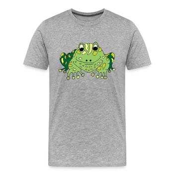 Grenouille - T-shirt bio Premium Homme - gris chiné - Devant - Damien (186cm)