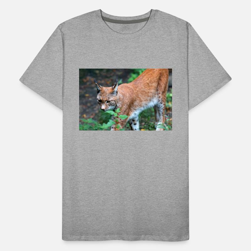 Eurasischer Luchs oder Nördlicher Luchs Männer Premium Bio T-Shirt