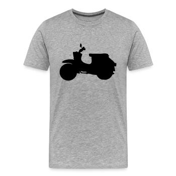 avaler profil - T-shirt bio Premium Homme - gris chiné - Devant - Damien (186cm)