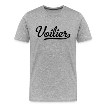 Segelschiff - Männer Premium Bio T-Shirt - Grau meliert - Vorne - Damien (186cm)