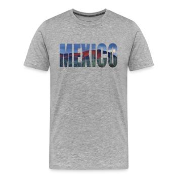 mexique mexique cactus - T-shirt bio Premium Homme - gris chiné - Devant - Damien (186cm)