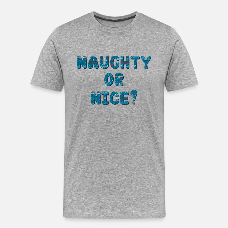 Frech oder nett? - Männer Premium Bio T-Shirt - Grau meliert