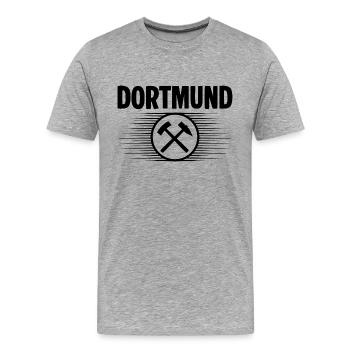 Dortmund Glueck auf - Männer Premium Bio T-Shirt - Grau meliert - Vorne - Damien (186cm)