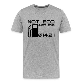Not Eco - Just Evo - Männer Premium Bio T-Shirt - Grau meliert - Vorne - Damien (186cm)