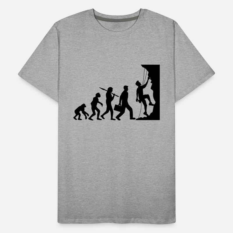 évolution évolution née raide paroi monte T-shirt bio Premium Homme