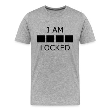 I Am Sher Locked improved - Männer Premium Bio T-Shirt - Grau meliert - Vorne - Damien (186cm)