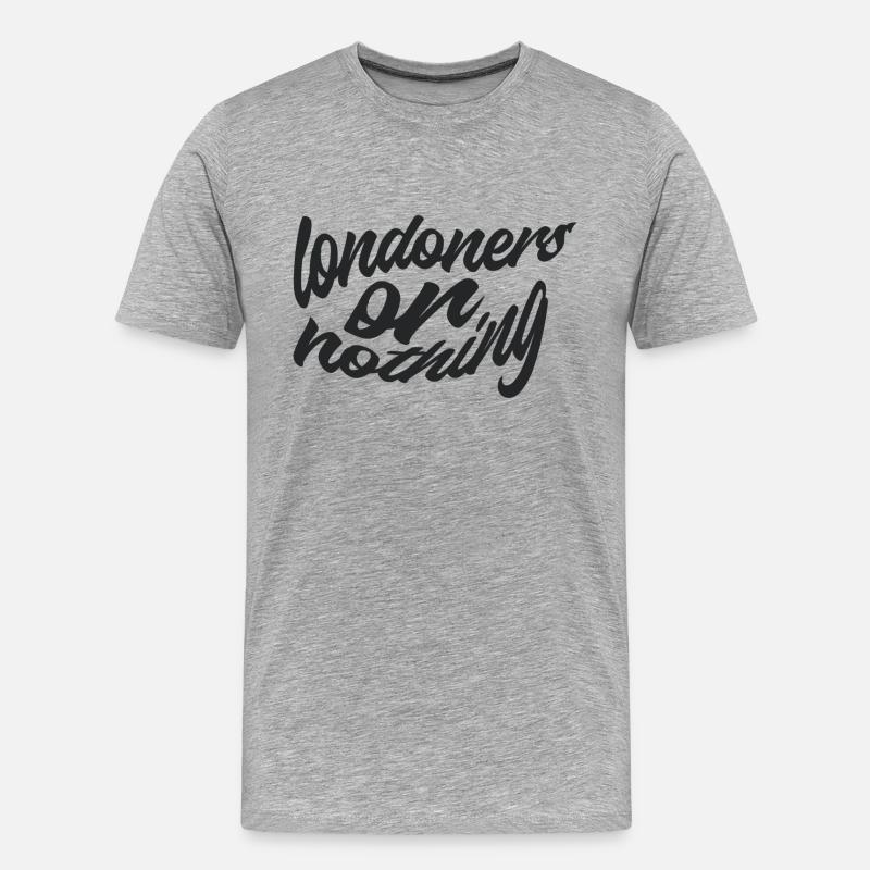 Londoner oder nichts - Männer Premium Bio T-Shirt - Grau meliert
