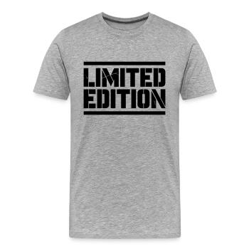 limited edition - Männer Premium Bio T-Shirt - Grau meliert - Vorne - Damien (186cm)