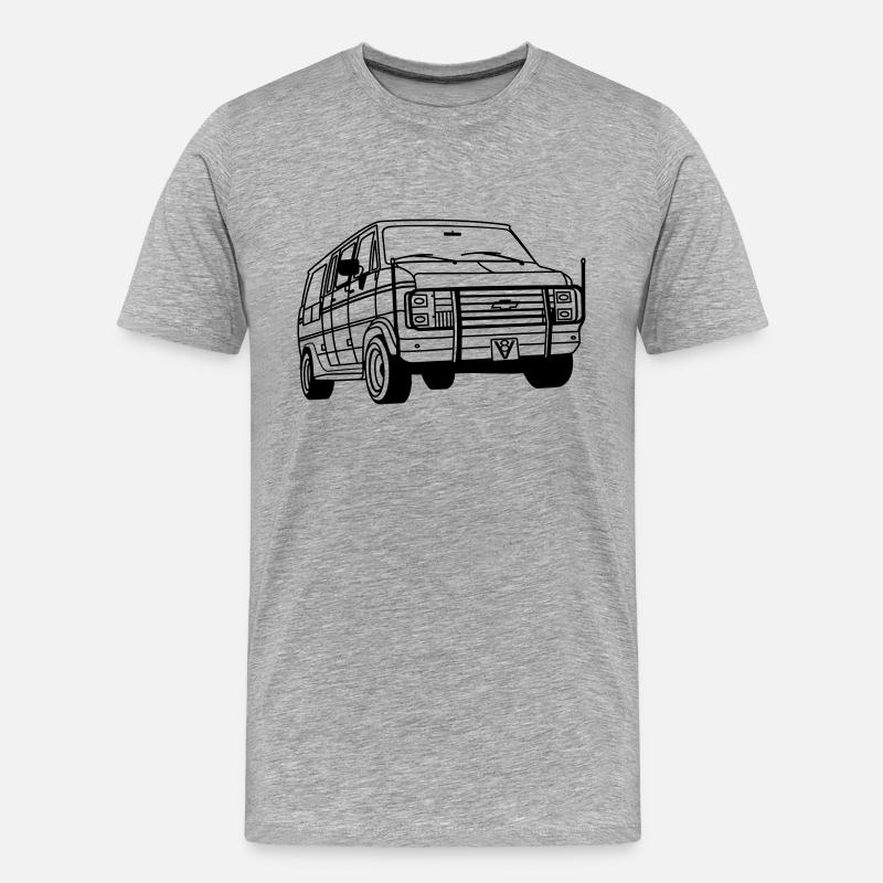 ChevyVan01_1 - Männer Premium Bio T-Shirt - Grau meliert