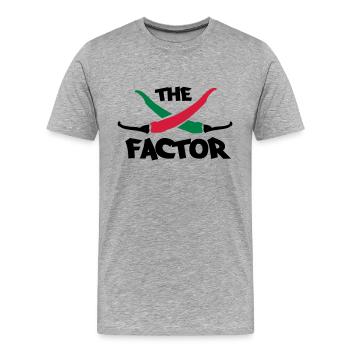 The chilli factor - Men's Premium Organic T-Shirt - heather grey - Front - Damien (186cm)