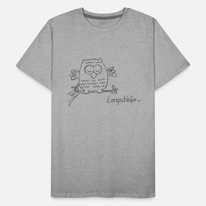 Langschläfer, Eule Männer Premium Bio T-Shirt