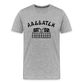 RAGGATEK - Männer Premium Bio T-Shirt - Grau meliert - Vorne - Damien (186cm)