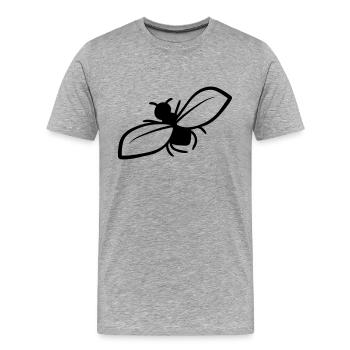 Design Annoying Fly - Men's Premium Organic T-Shirt - heather grey - Front - Damien (186cm)