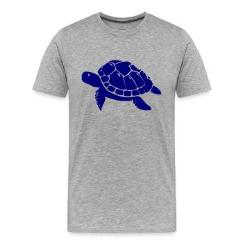 turtle - Männer Premium Bio T-Shirt - Grau meliert - Vorne - Damien (186cm)