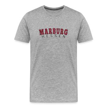 Marburg Hessen - Männer Premium Bio T-Shirt - Grau meliert - Vorne - Damien (186cm)