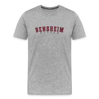 Bensheim Hessen - Männer Premium Bio T-Shirt - Grau meliert - Vorne - Damien (186cm)