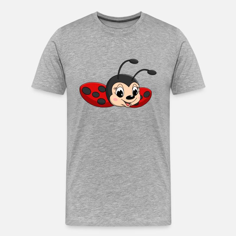 lorey.w "kleiner Märienkäfer", Mädchen - Männer Premium Bio T-Shirt - Grau meliert
