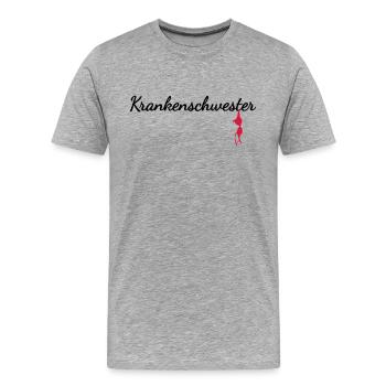 Nurse - Men's Premium Organic T-Shirt - heather grey - Front - Damien (186cm)