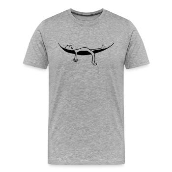 Sommeil de vacances confortable hamac - T-shirt bio Premium Homme - gris chiné - Devant - Damien (186cm)