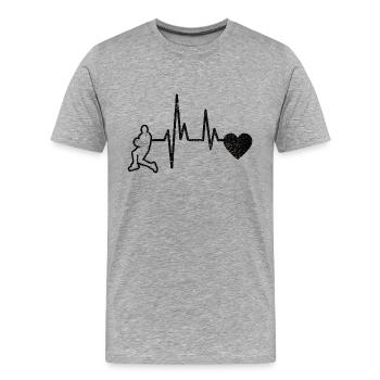 Basketball Lovers Basketball Basketball Club - T-shirt bio Premium Homme - gris chiné - Devant - Damien (186cm)