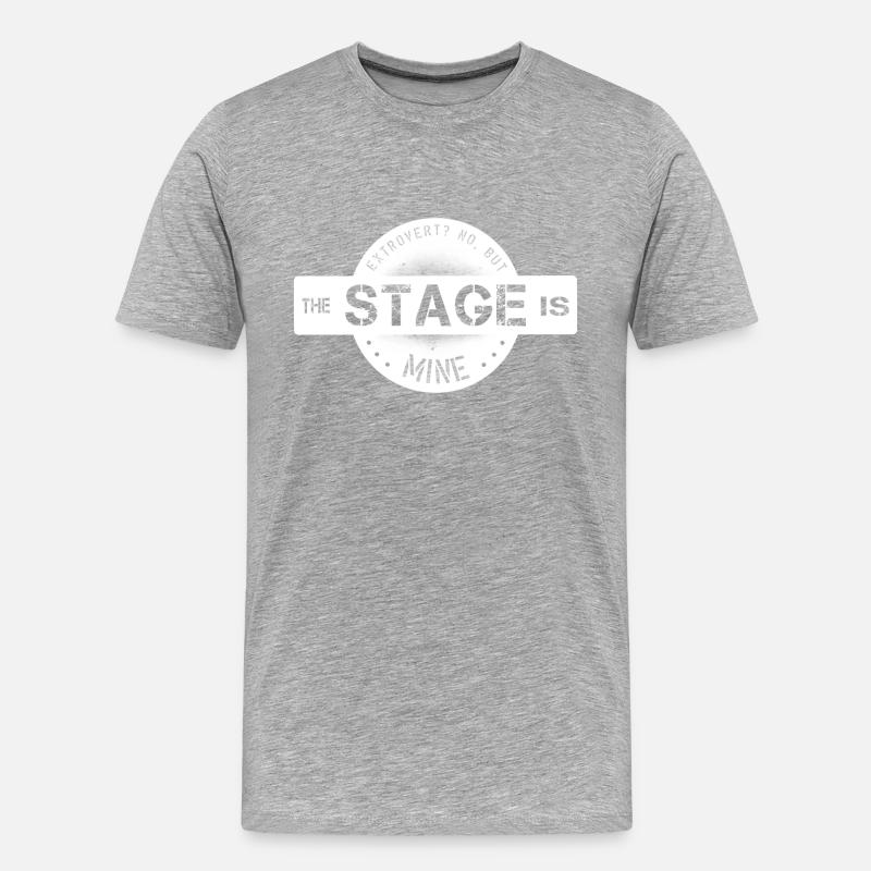 extrovertiert Mittelpunkt - Männer Premium Bio T-Shirt - Grau meliert