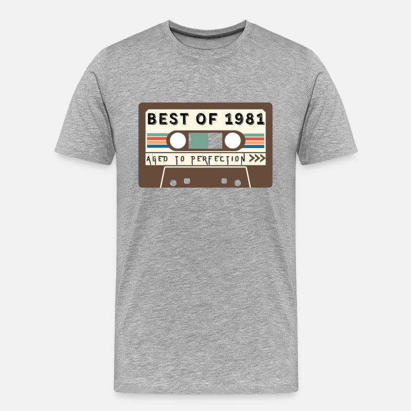 Das Beste von 1981 - Männer Premium Bio T-Shirt - Grau meliert