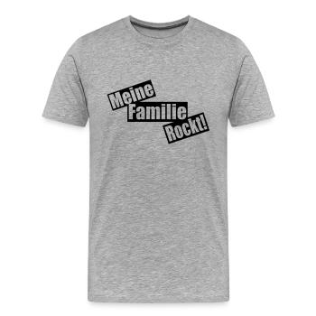mes roches de famille - T-shirt bio Premium Homme - gris chiné - Devant - Damien (186cm)