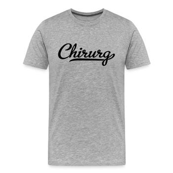 Chirurg - Männer Premium Bio T-Shirt - Grau meliert - Vorne - Damien (186cm)
