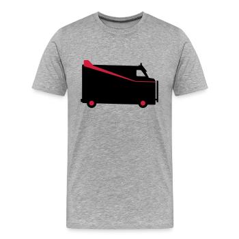 a team van - T-shirt bio Premium Homme - gris chiné - Devant - Damien (186cm)