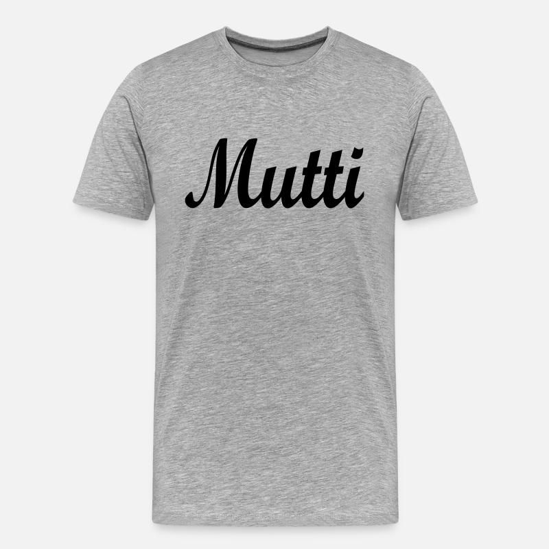mutti - Männer Premium Bio T-Shirt - Grau meliert