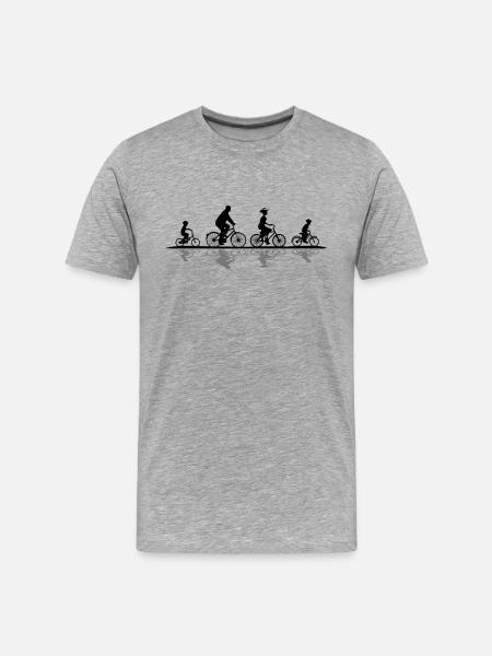 Freizeit - Radfahrer - Männer Premium Bio T-Shirt - Grau meliert