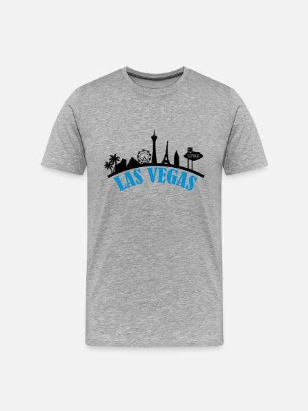 las_vegas_002 - T-shirt bio Premium Homme - gris chiné