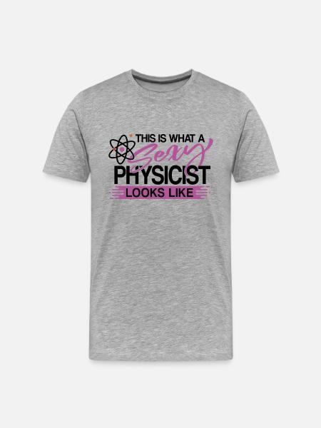 Physik - Männer Premium Bio T-Shirt - Grau meliert