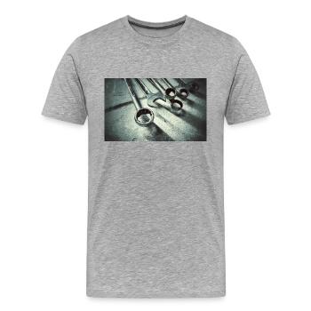 Screwdriver wrench - Men's Premium Organic T-Shirt - heather grey - Front - Damien (186cm)