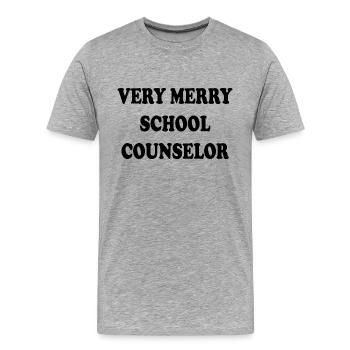 very merry school counselor - Men's Premium Organic T-Shirt - heather grey - Front - Damien (186cm)
