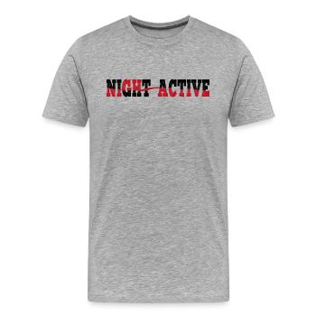 NIGHT ACTIVE T-shirt pullover sweatshirt - Men's Premium Organic T-Shirt - heather grey - Front - Damien (186cm)