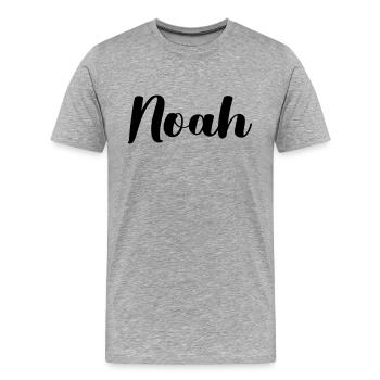 Noah - Men's Premium Organic T-Shirt - heather grey - Front - Damien (186cm)